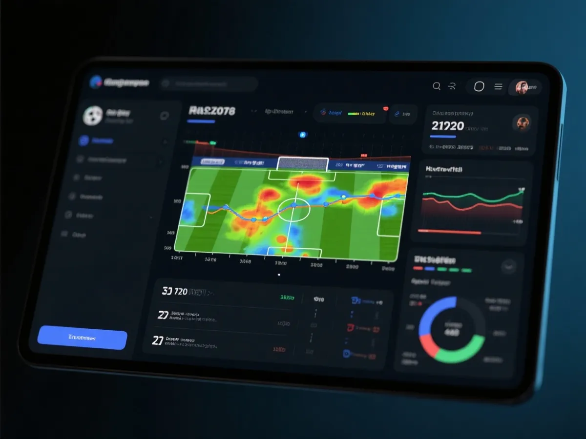 足球賽事數據與賠率分析畫面示意圖